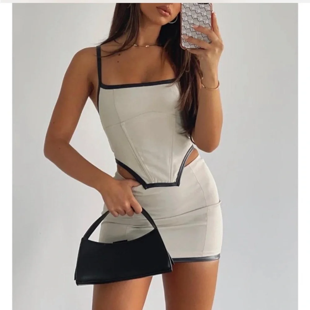 White Fox Boutique Cream Two-Piece Set - Picture 2 of 2